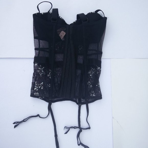 Victoria Secret Black Corset 32C - Picture 3 of 10